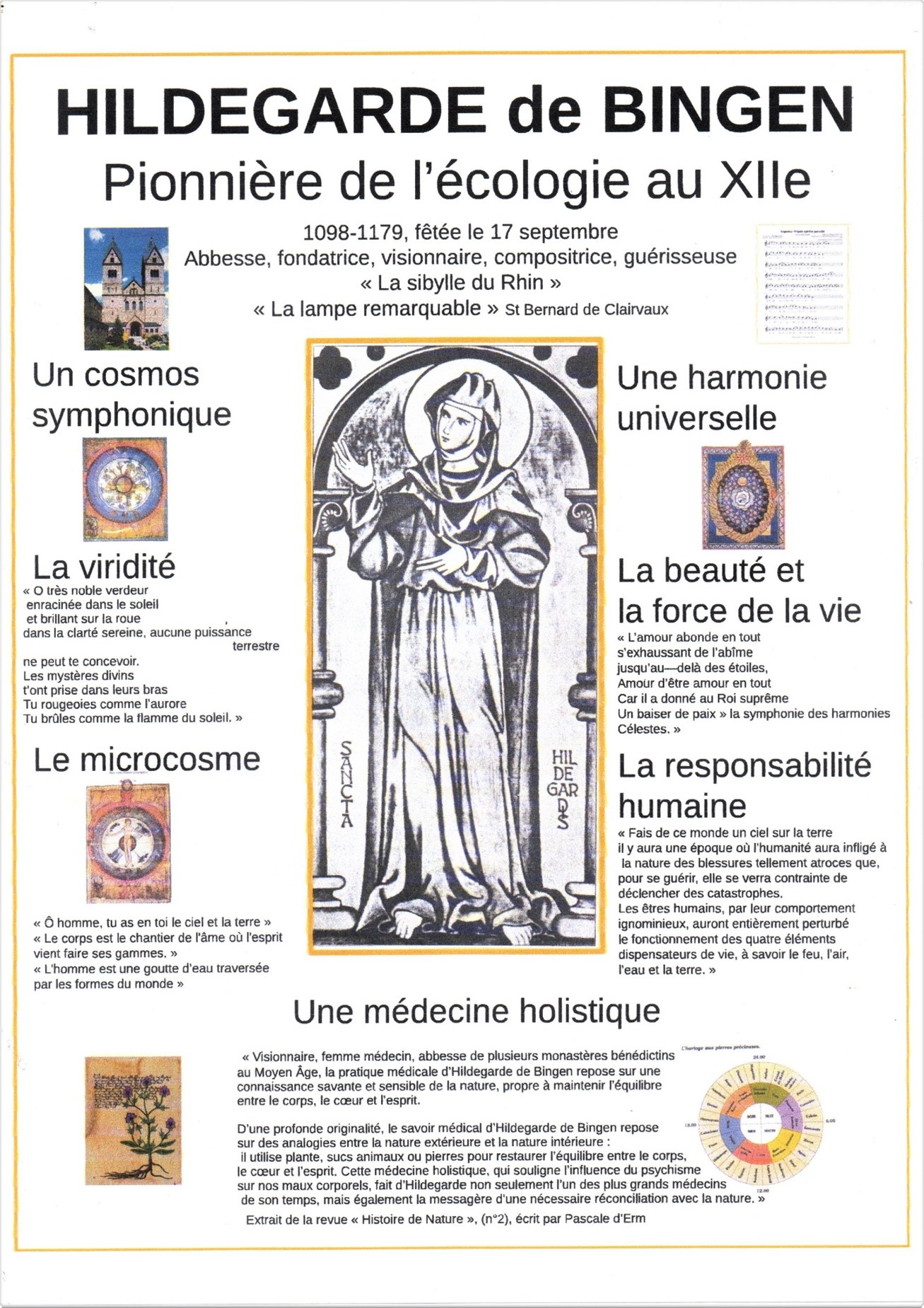 Hildegarde de Bingen Pionnière de l'écologie au XIIème