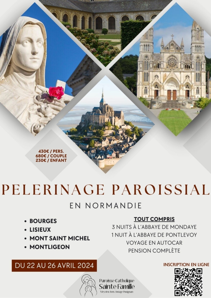 Pélérinage en Normandie paroisse MJJP